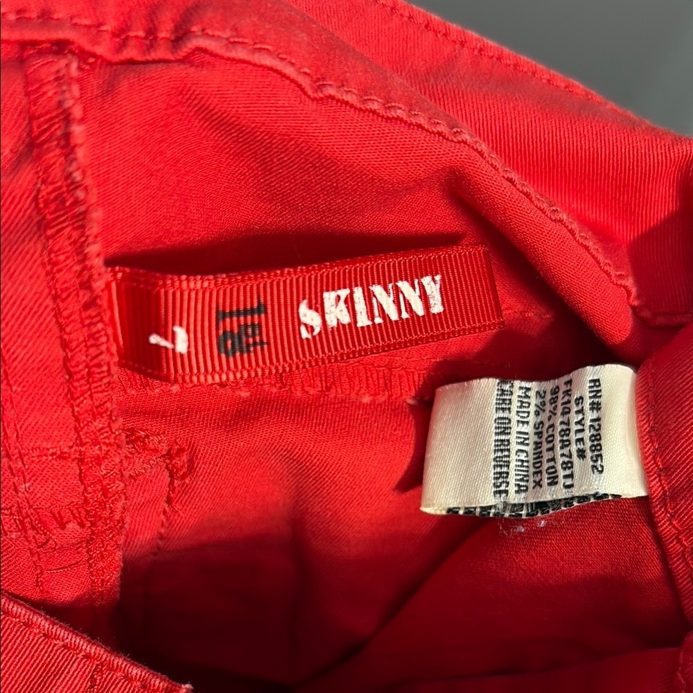 1st Kiss Red Skinny Pants - Picture 3 of 7
